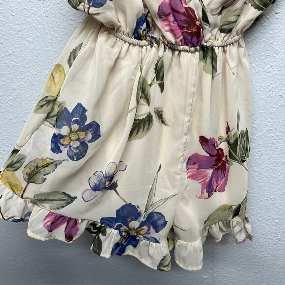 Mahina Floral Feminine Beach Coquette Chic Boho Romantic Womens Romper Small - Picture 6 of 14